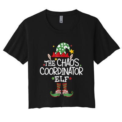 IM The Chaos Coordinator Elf Funny Christmas Matching Elf Crop Top