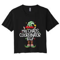 IM The Chaos Coordinator Elf Funny Christmas Matching Elf Crop Top