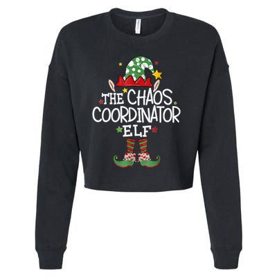 IM The Chaos Coordinator Elf Funny Christmas Matching Elf Cropped Pullover Crew