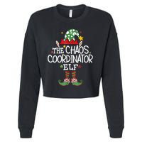 IM The Chaos Coordinator Elf Funny Christmas Matching Elf Cropped Pullover Crew