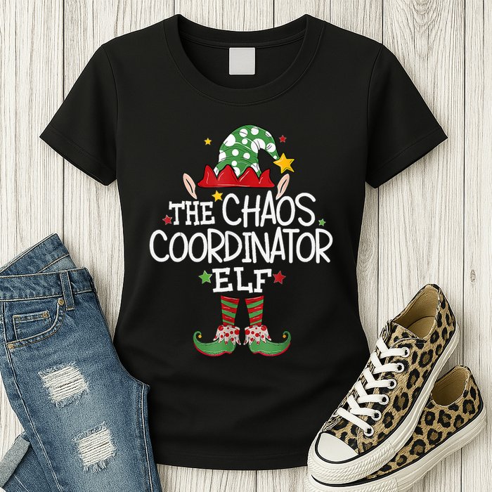 IM The Chaos Coordinator Elf Funny Christmas Matching Elf Womens T-Shirt