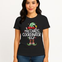 IM The Chaos Coordinator Elf Funny Christmas Matching Elf Womens T-Shirt