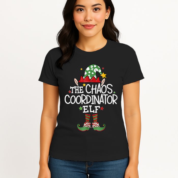 IM The Chaos Coordinator Elf Funny Christmas Matching Elf Womens T-Shirt