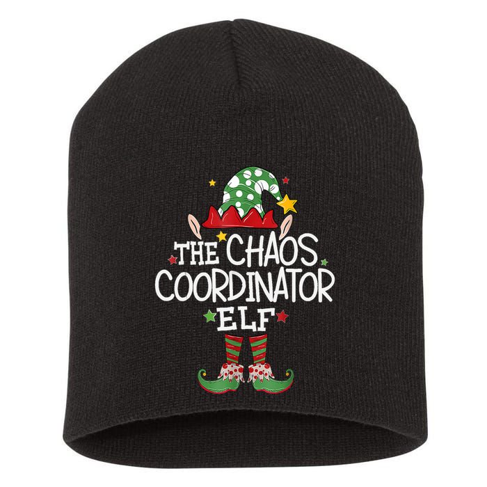 IM The Chaos Coordinator Elf Funny Christmas Matching Elf Short Acrylic Beanie