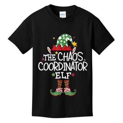 IM The Chaos Coordinator Elf Funny Christmas Matching Elf Kids T-Shirt