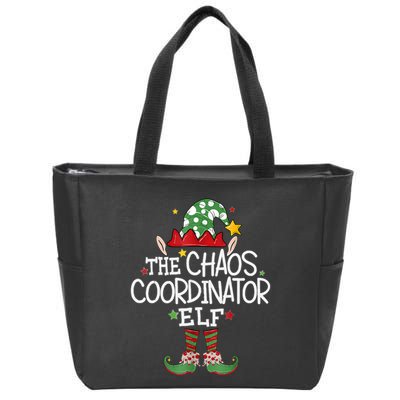 IM The Chaos Coordinator Elf Funny Christmas Matching Elf Zip Tote Bag