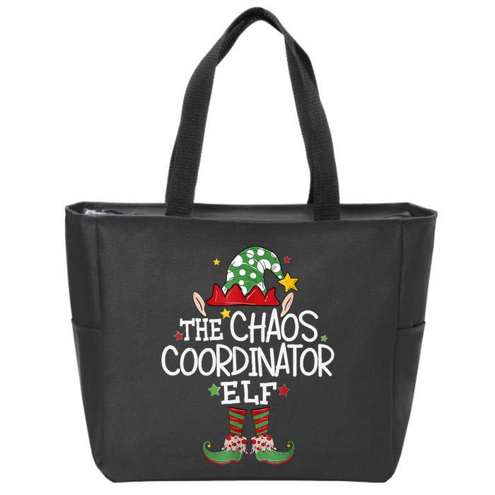 IM The Chaos Coordinator Elf Funny Christmas Matching Elf Zip Tote Bag