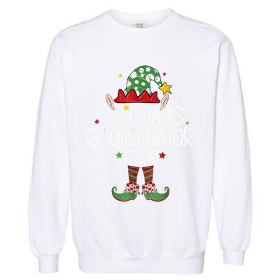 IM The Chaos Coordinator Elf Funny Christmas Matching Elf Garment-Dyed Sweatshirt