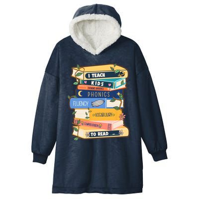 I Teach Child To Read Bookworm Hooded Wearable Blanket