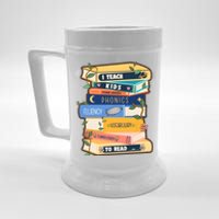 I Teach Child To Read Bookworm Beer Stein