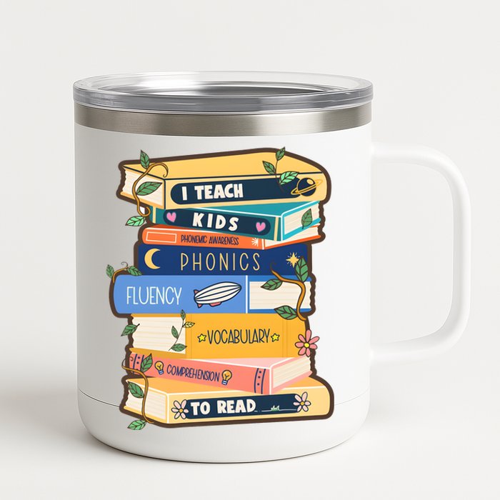 I Teach Child To Read Bookworm 12 oz Stainless Steel Tumbler Cup