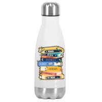 I Teach Child To Read Bookworm Stainless Steel Insulated Water Bottle