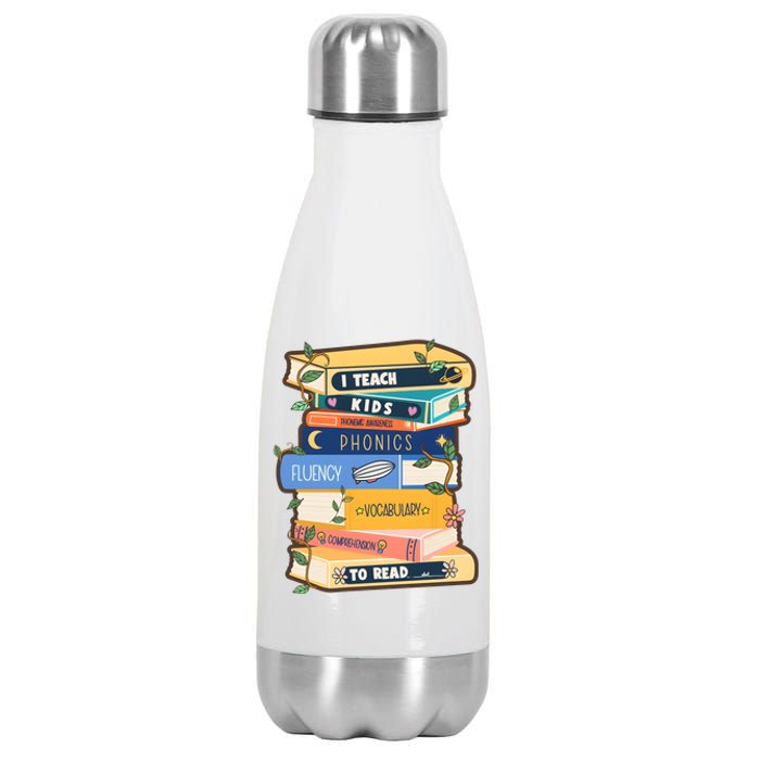 I Teach Child To Read Bookworm Stainless Steel Insulated Water Bottle