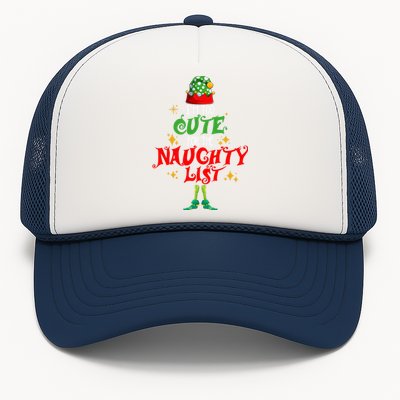 I'm Too Cute For The Naughty List Funny Christmas Cute Elf Cute Gift Trucker Hat