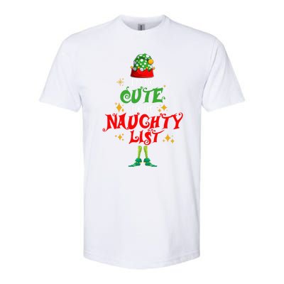 I'm Too Cute For The Naughty List Funny Christmas Cute Elf Cute Gift Softstyle CVC T-Shirt