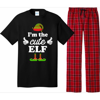 I'm The Cute Elf Matching Family Funny Christmas Group Gift Cute Gift Pajama Set