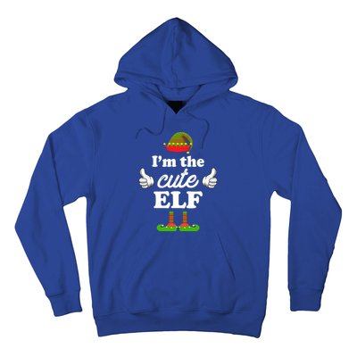 I'm The Cute Elf Matching Family Funny Christmas Group Gift Cute Gift Hoodie