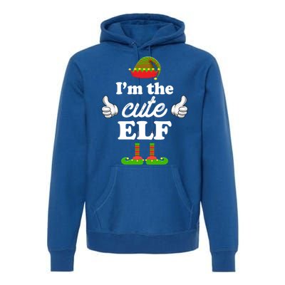 I'm The Cute Elf Matching Family Funny Christmas Group Gift Cute Gift Premium Hoodie