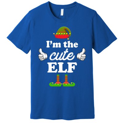 I'm The Cute Elf Matching Family Funny Christmas Group Gift Cute Gift Premium T-Shirt