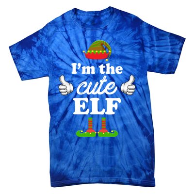 I'm The Cute Elf Matching Family Funny Christmas Group Gift Cute Gift Tie-Dye T-Shirt