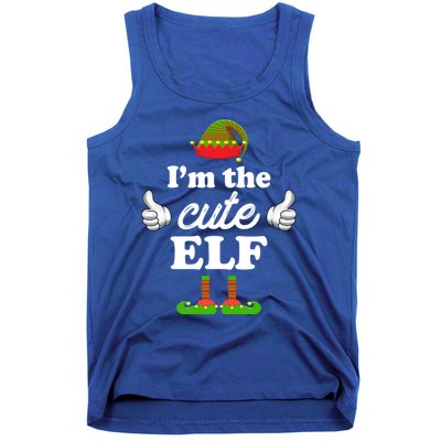 I'm The Cute Elf Matching Family Funny Christmas Group Gift Cute Gift Tank Top