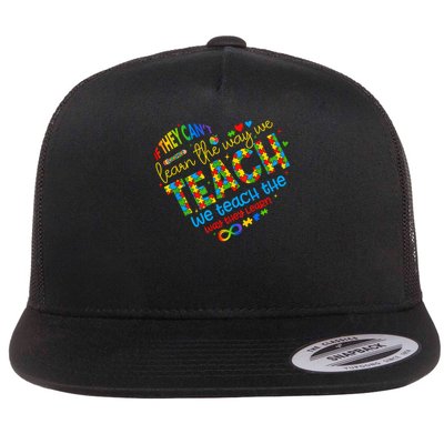 If They Can't Learn The Way We Teach Special Ed Teacher Flat Bill Trucker Hat