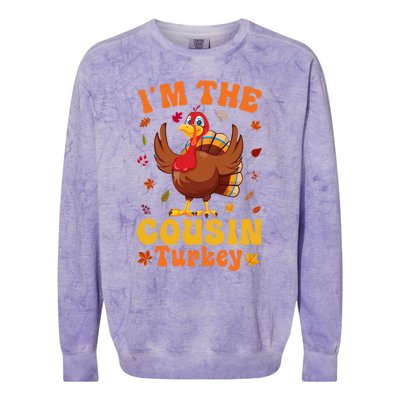 IM The Cousin Turkey Group Matching Thanksgiving Gift Colorblast Crewneck Sweatshirt