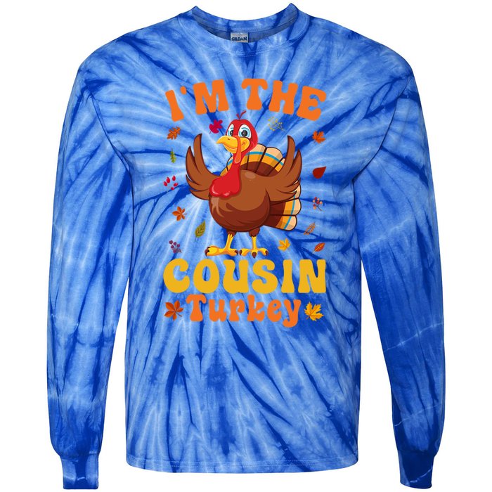 IM The Cousin Turkey Group Matching Thanksgiving Gift Tie-Dye Long Sleeve Shirt