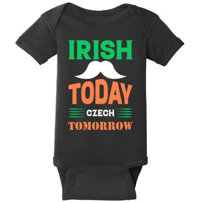 Irish Today Czech Tomorrow Baby Bodysuit
