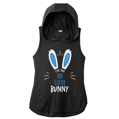 I'm Tree Cutter Bunny Ears Easter Sunday Funny Gift Ladies PosiCharge Tri-Blend Wicking Draft Hoodie Tank