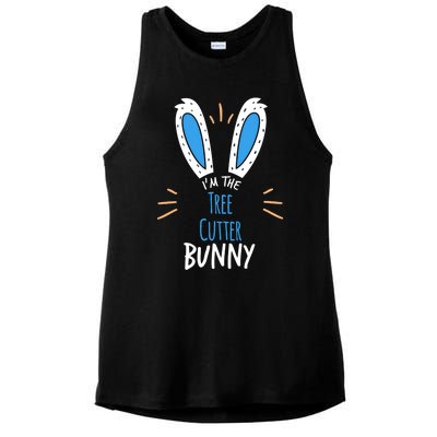 I'm Tree Cutter Bunny Ears Easter Sunday Funny Gift Ladies PosiCharge Tri-Blend Wicking Tank