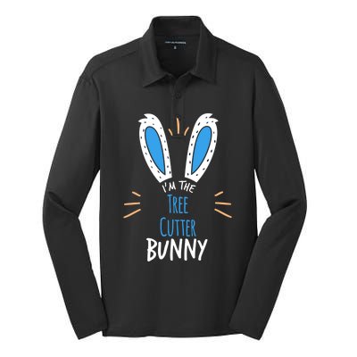 I'm Tree Cutter Bunny Ears Easter Sunday Funny Gift Silk Touch Performance Long Sleeve Polo