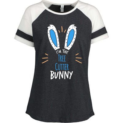 I'm Tree Cutter Bunny Ears Easter Sunday Funny Gift Enza Ladies Jersey Colorblock Tee