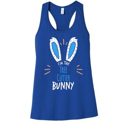 I'm Tree Cutter Bunny Ears Easter Sunday Funny Gift Women's Racerback Tank