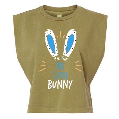 I'm Tree Cutter Bunny Ears Easter Sunday Funny Gift Garment-Dyed Women's Muscle Tee