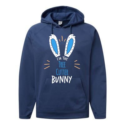 I'm Tree Cutter Bunny Ears Easter Sunday Funny Gift Performance Fleece Hoodie