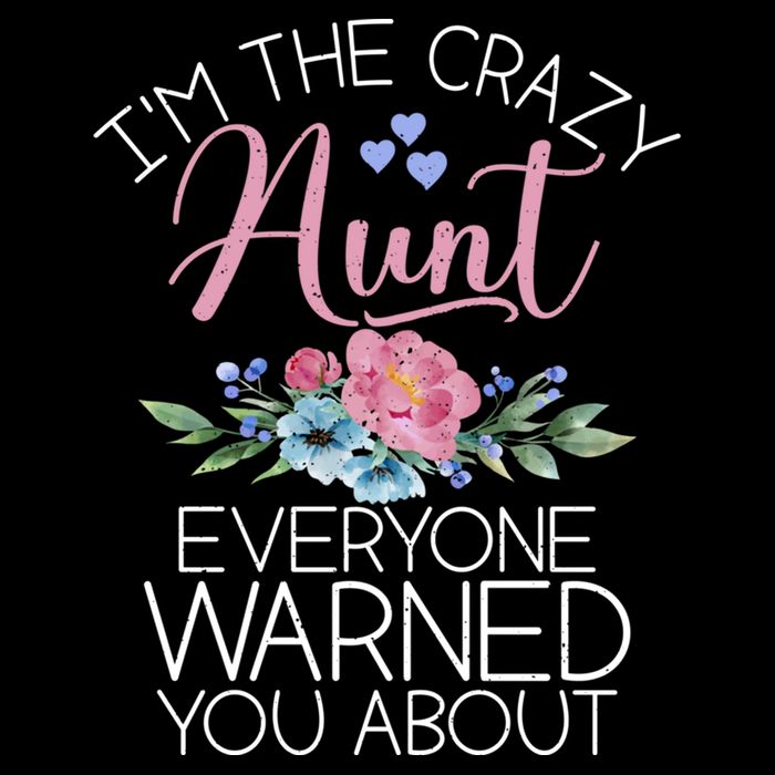 I'm The Crazy Aunt Everyone Warned You About Funny Aunt Gift Drawstring Bag