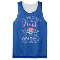 I'm The Crazy Aunt Everyone Warned You About Funny Aunt Gift Mesh Reversible Basketball Jersey Tank