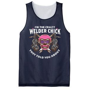 I'm The Crazy Welder Chick They Told You About Welding Mesh Reversible Basketball Jersey Tank