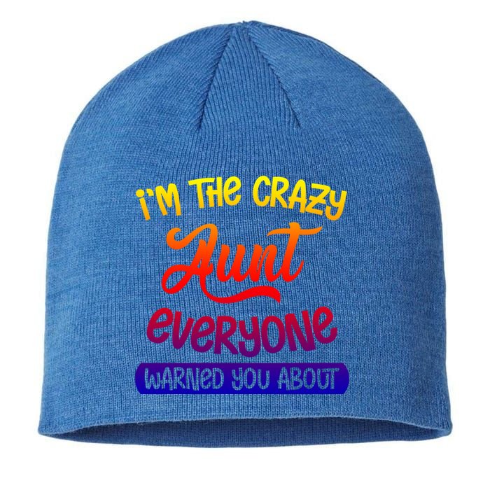 I'm The Crazy Aunt Everyone Warned You About Funny Auntie Gift Sustainable Beanie