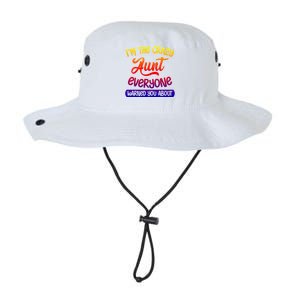 I'm The Crazy Aunt Everyone Warned You About Funny Auntie Gift Legacy Cool Fit Booney Bucket Hat