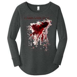 I Took Care Of It Bloody Blood Stained Horror Costume Women's Perfect Tri Tunic Long Sleeve Shirt