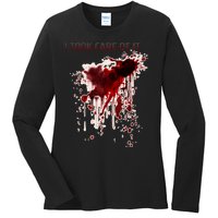 I Took Care Of It Bloody Blood Stained Horror Costume Ladies Long Sleeve Shirt