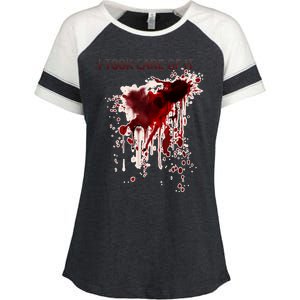 I Took Care Of It Bloody Blood Stained Horror Costume Enza Ladies Jersey Colorblock Tee