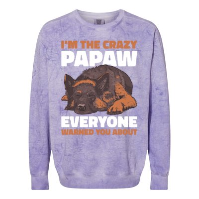 I'm The Crazy Papaw Everyone Warned You For Father's Day Great Gift Colorblast Crewneck Sweatshirt