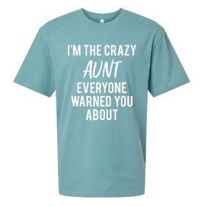 I'm The Crazy Aunt Everyone Warned You About Gift Sueded Cloud Jersey T-Shirt