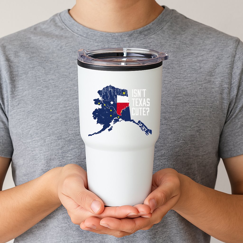 Isnt Texas Cute Alaska Home Ak State Design Tumbler