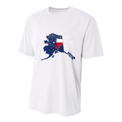 Isnt Texas Cute Alaska Home Ak State Design Youth Performance Sprint T-Shirt