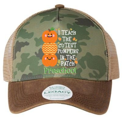 I Teach Cutest Pumpkins In Patch Preschool Halloween Teacher Funny Gift Legacy Tie Dye Trucker Hat