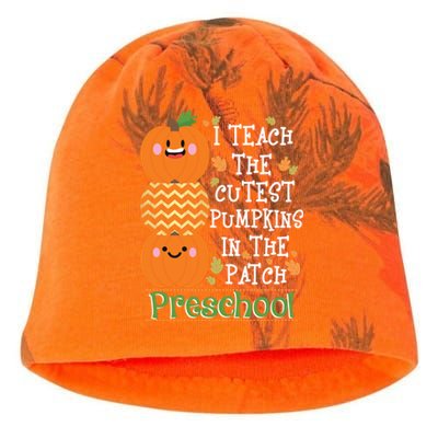 I Teach Cutest Pumpkins In Patch Preschool Halloween Teacher Funny Gift Kati - Camo Knit Beanie